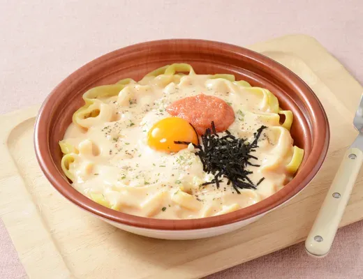 ソースたっぷり生パスタ 明太カルボナーラ