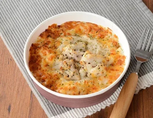 Chicken Gratin with Porcini Cream Sauce