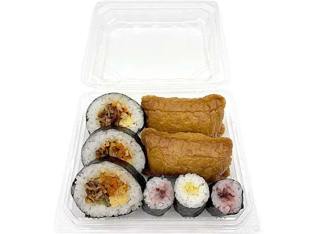 Assorted Sushi Rolls and Inari Sushi
