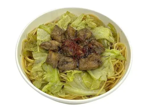 幻のコショウ香る鶏ちゃん風パスタ(醤油味)