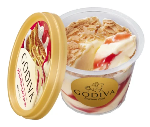 A Taste of Luxury at Japanese Convenience Stores: Godiva’s New “Strawberry Mille-feuille” Ice Cream Debuts