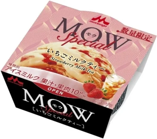Japanese Convenience Store Exclusive Sweet: Aromatic Black Tea and Strawberry Ice Cream “MOW Special”