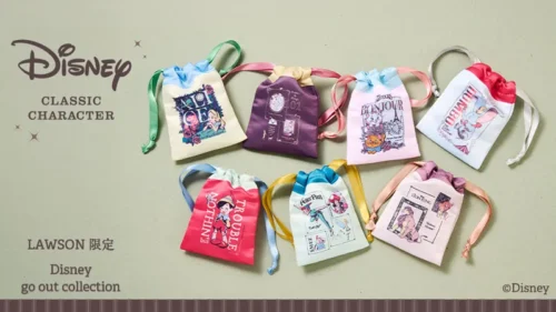 [Japan Exclusive] Disney Classic Design Drawstring Bags Arrive at Lawson!