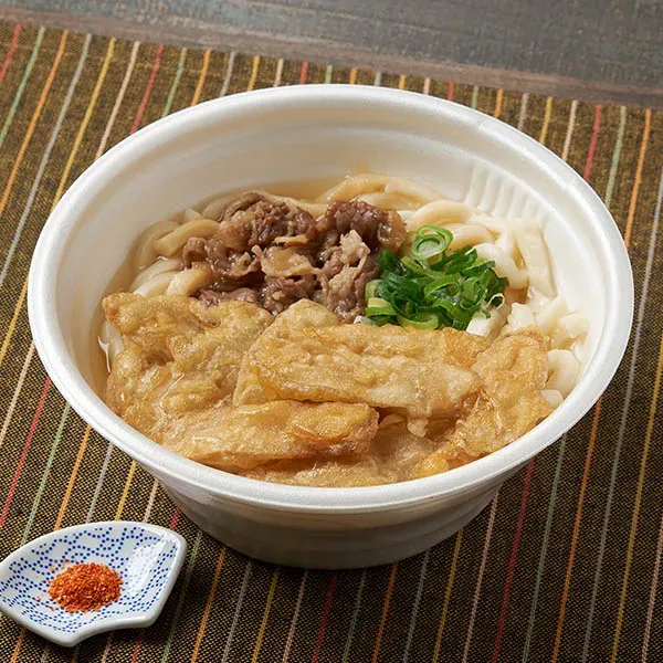 Udon with Specialty Broth, Meat and Gobo Tempura