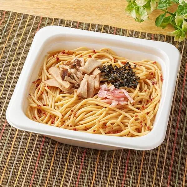 きのことベーコンの醤油パスタ