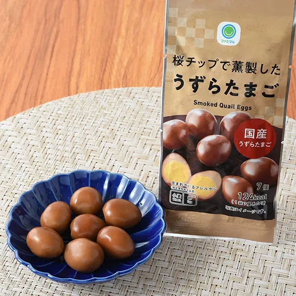 Smoked Quail Eggs with Cherry Blossom Chips