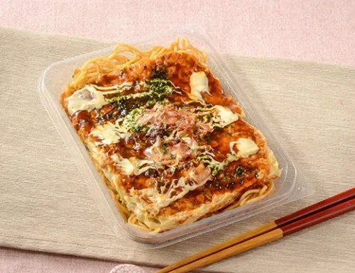 면 증량 포장마차풍 오코노미야키(돼지고기 포함) & 야키소바