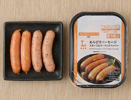 あらびきソーセージ スモーク&ガーリックペッパー