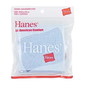 Hanes Flag Embroidered Handkerchief Saxe Blue