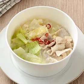 Pork Shabu-Shabu and Lettuce Paitan Soup
