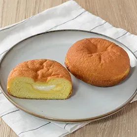 폭신 쫄깃 도넛(우유 & 커스터드 크림)