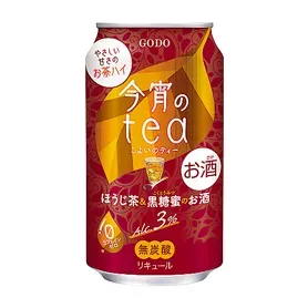 오늘 밤의 tea 호지차 & 흑당 350ml