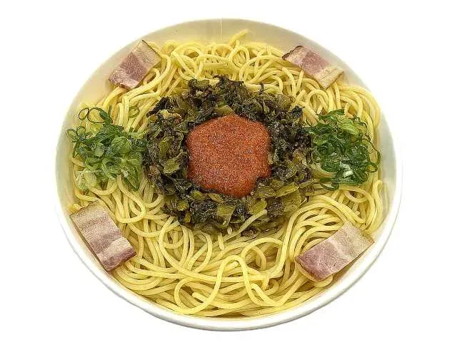 九州産辛子高菜と明太子の和風パスタ