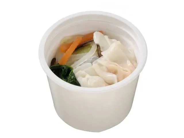 매끄러운 식감 소금 새우 완탕 스프
