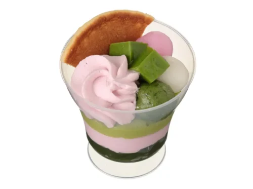 さくらと宇治抹茶の和パフェ