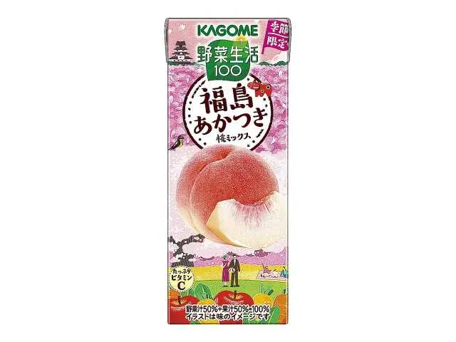 KAGOME 야채생활100 후쿠시마 아카츠키 복숭아 믹스