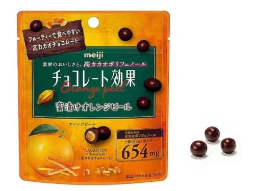 MEIJI 초콜릿 효과 72% 당절임 오렌지 필 파우치