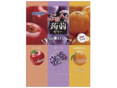 ORIHIRO Purunto Konnyaku Apple, Grape & Satsuma Mandarin