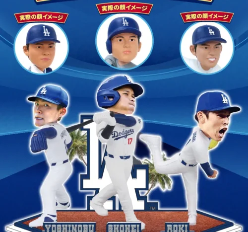 限定5000個！大谷・山本・佐々木のドジャース日本人トリオボブルヘッド
