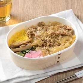5가지 육수 맛을 살린 소고기 덮밥 도시락 (찰보리밥)