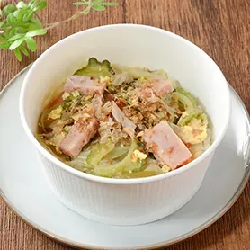 Bitter Melon Champuru Rice with 1/2 Daily Serving of Vegetables (with Mochi Barley)