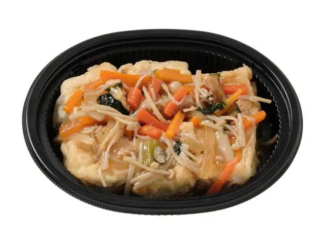 Deep-fried Tofu with Vegetable Starchy Sauce