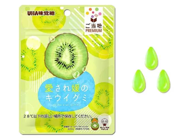味覚糖 ご当地PREMIUM 愛され媛のキウイグミ