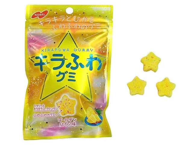 NOBEL Kira Fuwa Gummy Golden Pineapple Flavor