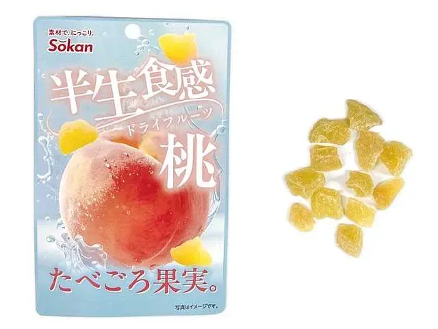 壮関 半生食感ドライフルーツ たべごろ果実。 桃