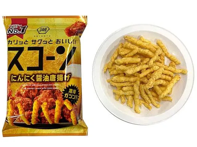 湖池屋 スコーン にんにく醤油唐揚げ