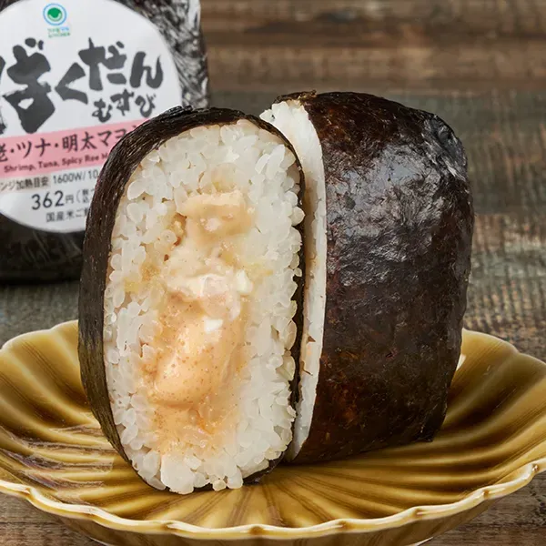 Bakudan Musubi (Shrimp, Tuna, Spicy Cod Roe Mayonnaise)