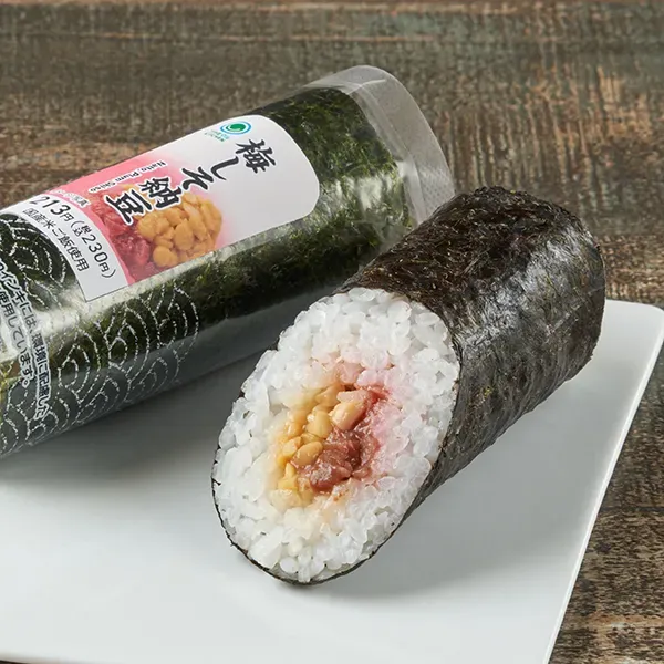 Hand-rolled Sushi with Ume Shiso Natto