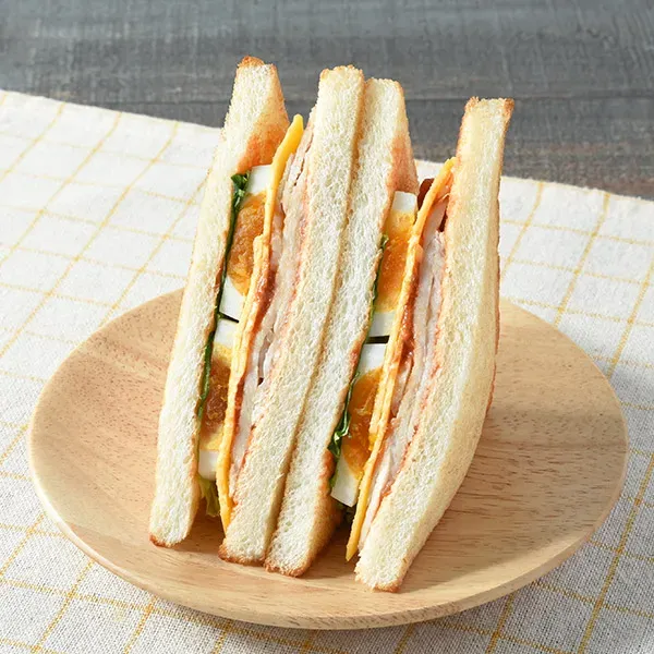 Japanese Chicken and Cheddar Toasted Sandwich