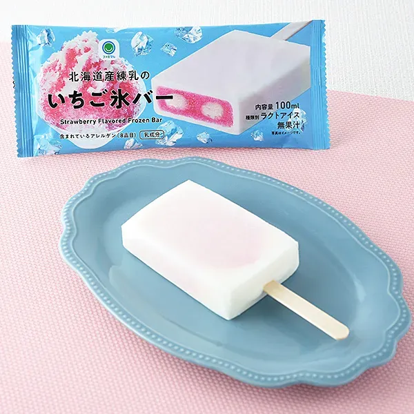 北海道産練乳のいちご氷バー
