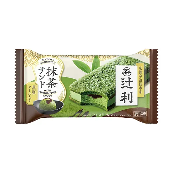 MEIJI TSUJIRI Matcha Sandwich with Brown Sugar Syrup
