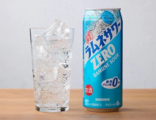 サンガリア ゼロサワー ラムネサワー 500ml