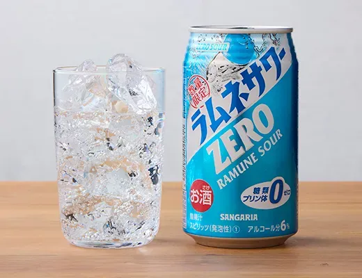 サンガリア ゼロサワー ラムネサワー 350ml