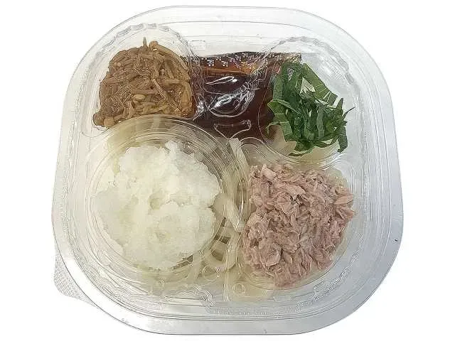 참치와 나메코 버섯 무즙 냉우동