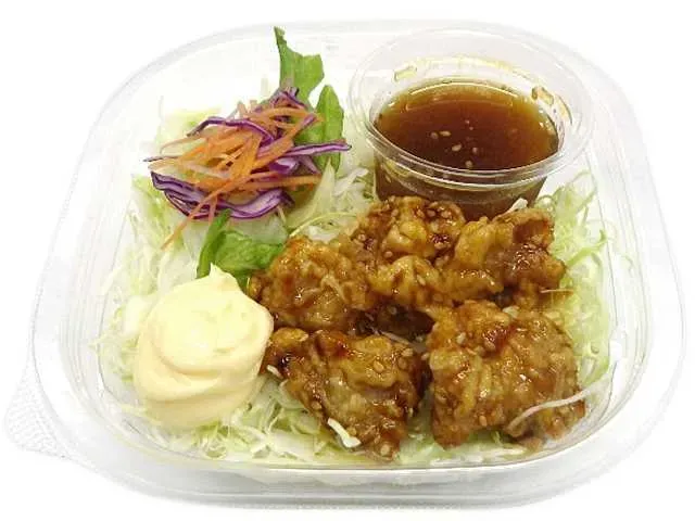 甘辛鶏唐揚げのパスタサラダ