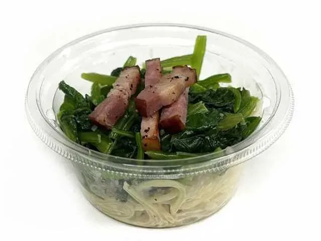 ほうれん草とベーコンのスパゲティサラダ