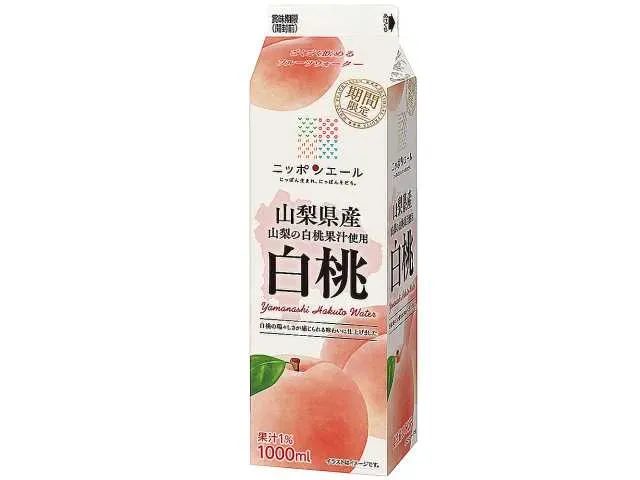 協同乳業 ニッポンエール 山梨県産白桃 1L
