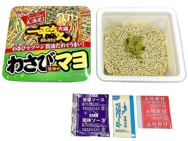 一平ちゃん夜店の焼そば大盛 わさびマヨ醤油味