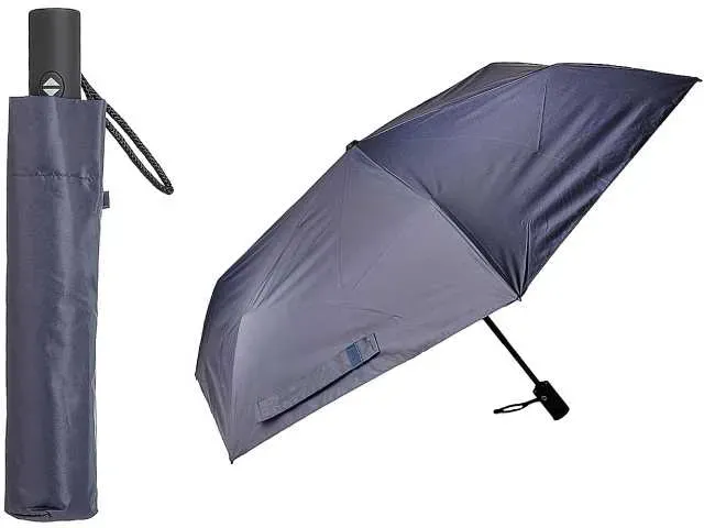 Automatic Open/Close Folding Umbrella (Navy) 55cm