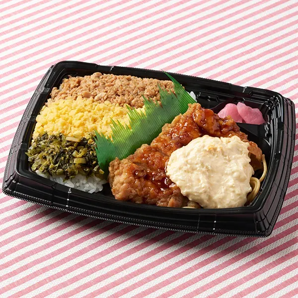 Extra Portion! 3-Color Soboro & Chicken Nanban Bento