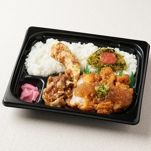 おろしチキンカツ&豚焼肉弁当