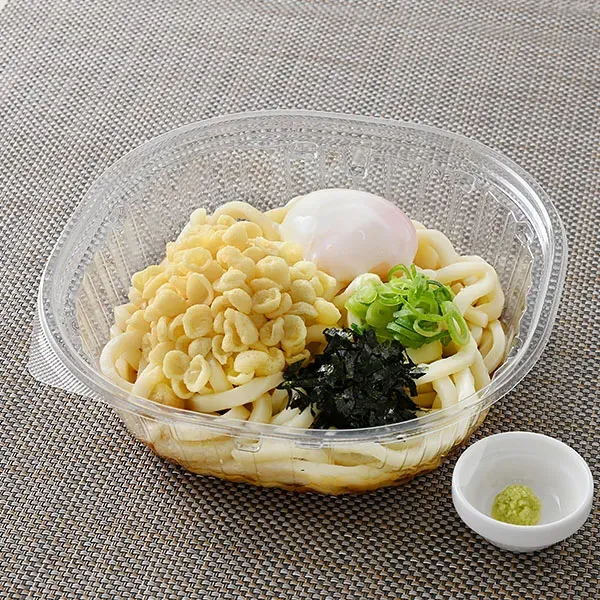 半熟玉子入り甘辛つゆの冷しぶっかけうどん