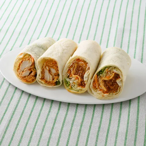 トルティーヤケバブ風チキンとタコス風ミート