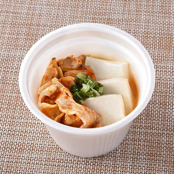 돼지고기 바지락 김치 매콤 순두부 수프
