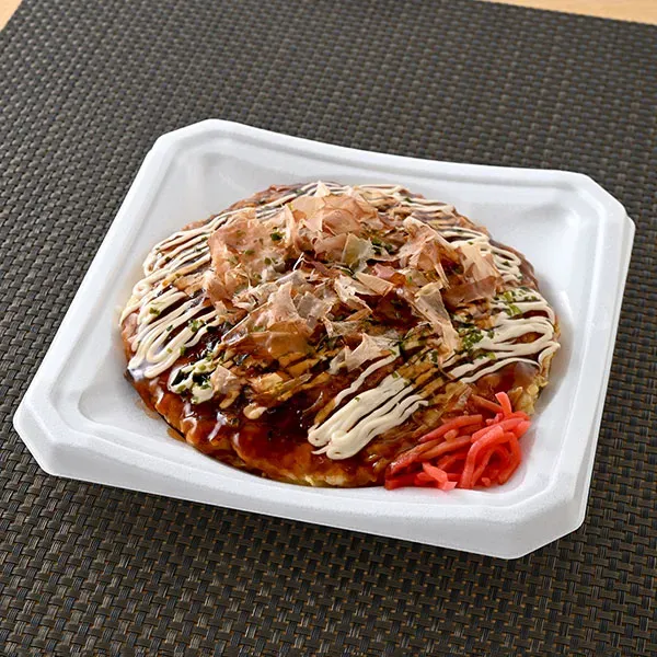 鉄板手焼きの豚玉お好み焼