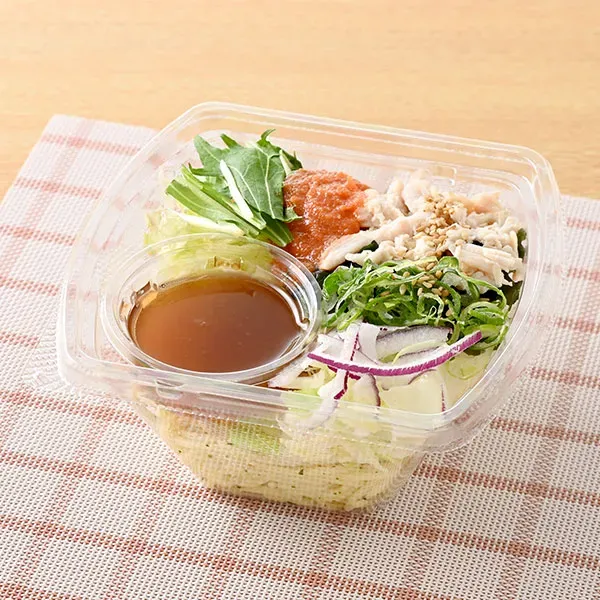 青じそ香る!博多明太子と蒸し鶏のパスタサラダ
